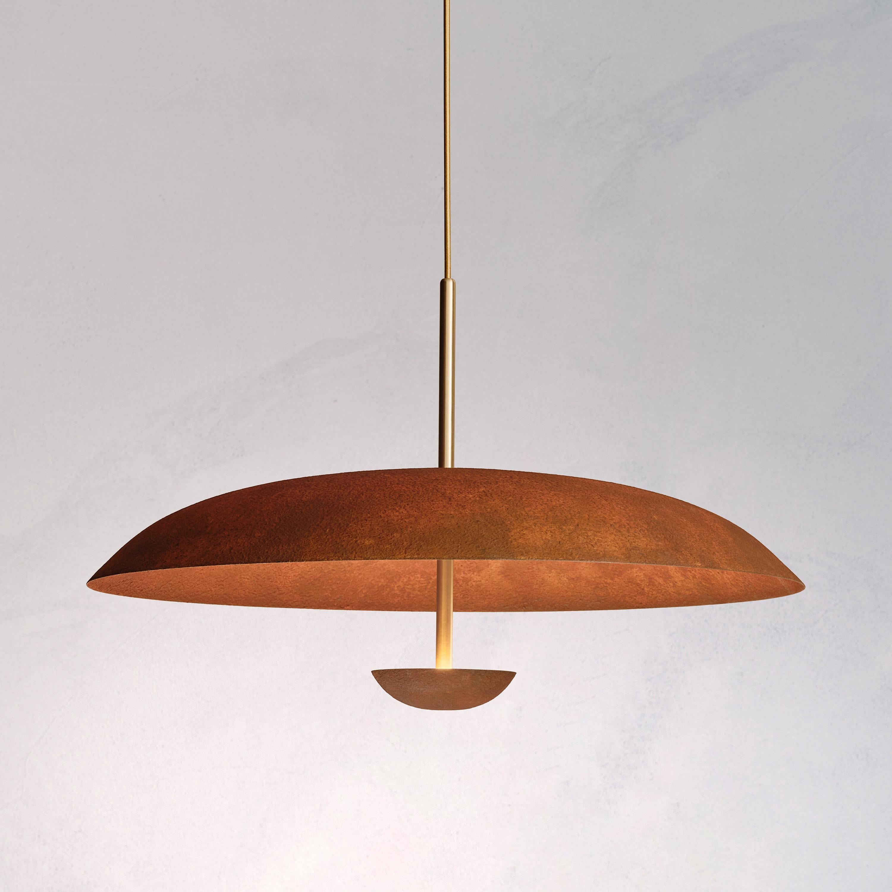 rust pendant light