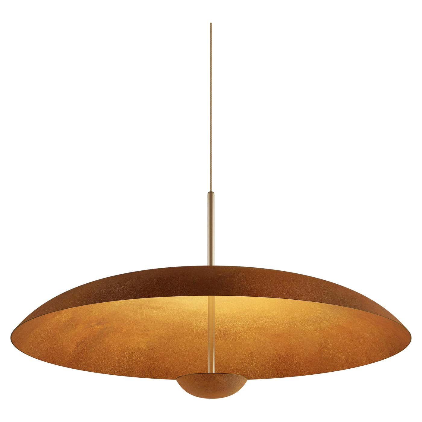 Rust Ceilng Light Cosmic 'Rust Pendant 70' Artisan Handmade Rust Patinated Brass Ceiling ...