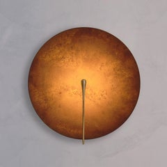 Eclipse Rust XL Handmade Patinated Brass Rustic Contemporary Wall Light Sconce
