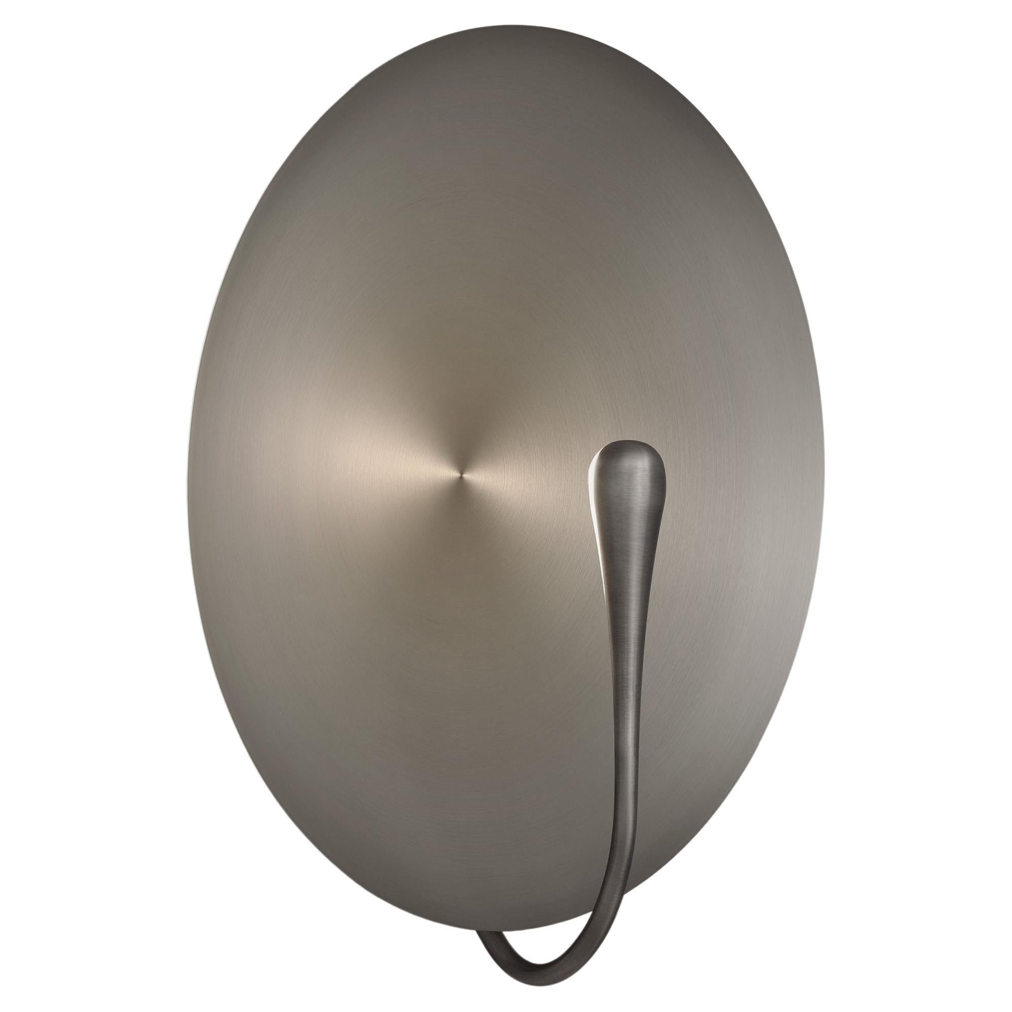 'Cosmic Seleno ' Handmade Brushed Steel Contemporary Wall Light Sconce For Sale