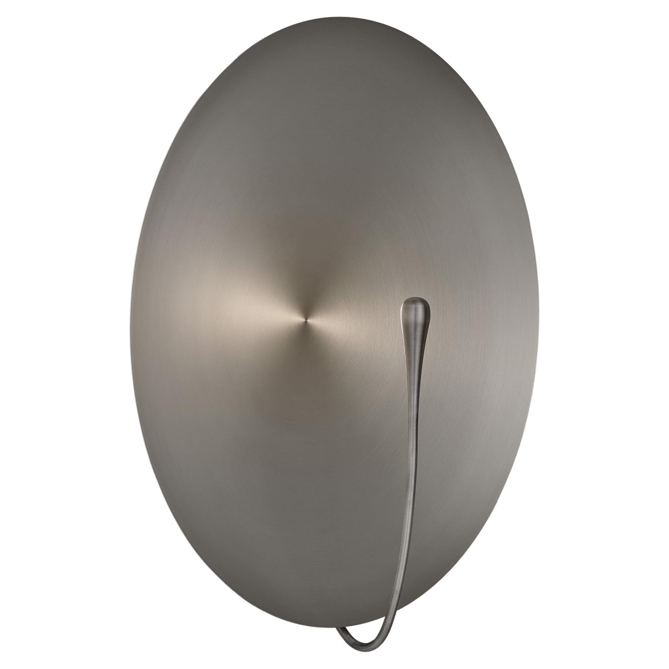 'Cosmic Seleno XL' Handmade Brushed Steel Contemporary Wall Light Sconce For Sale