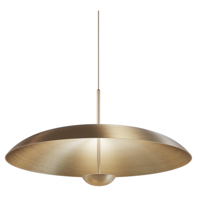'Cosmic Sol Pendant 70' Handmade Satin Brass Finished Ceiling Lamp For Sale