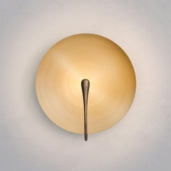 'Eclipse Sol' Handmade Brushed Brass Contemporary Wall Light, Sconce