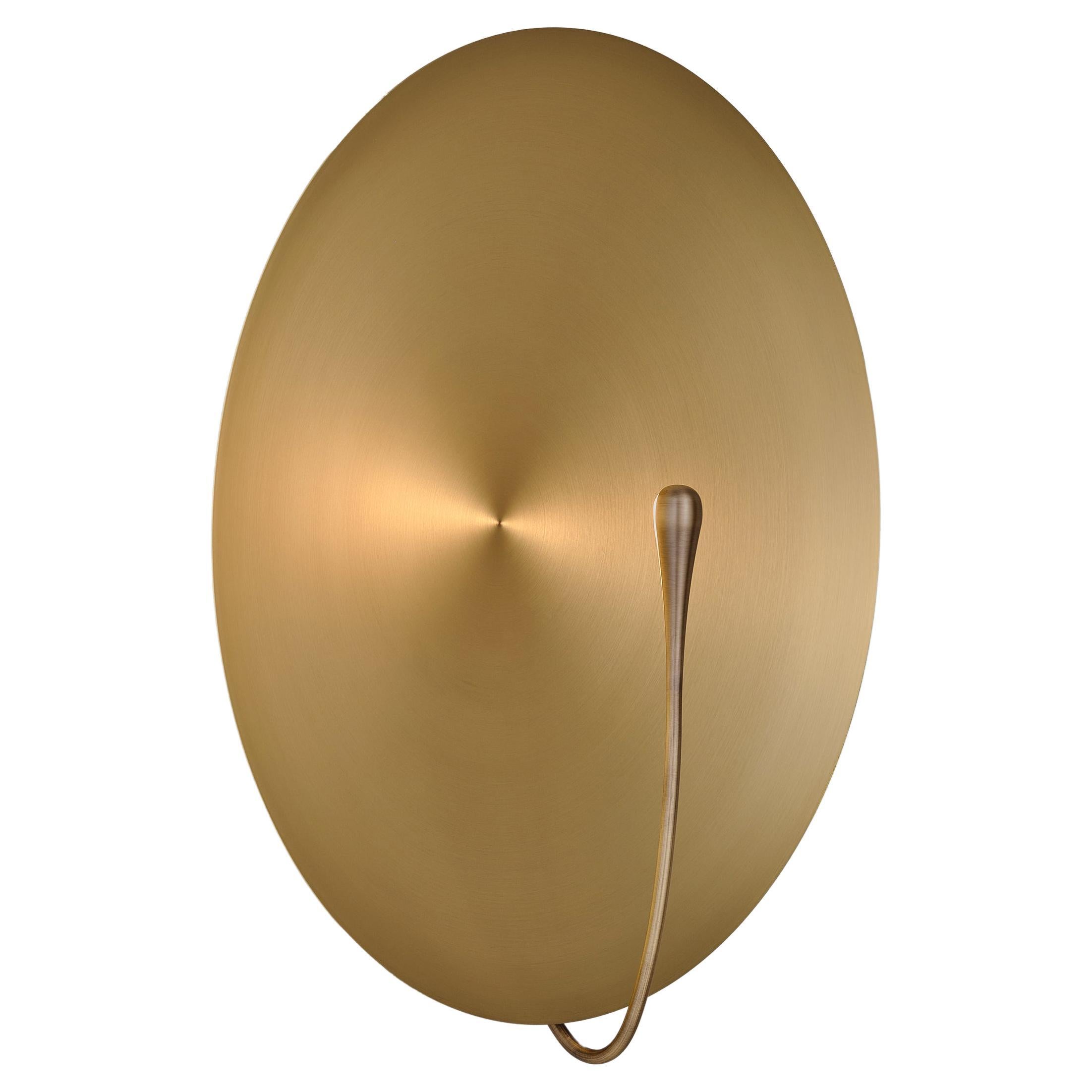 'Cosmic Sol XL' Handmade Brushed Brass Contemporary Wall Light Sconce For Sale