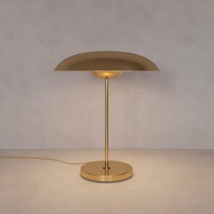 'Cosmic Solstice Aurum' Table Lamp, Handmade High Polished Brass Table Light