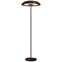 Stehlampe „Cosmic Solstice Noir X“, handgefertigte Stehlampe aus dunkler Bronze, patiniert