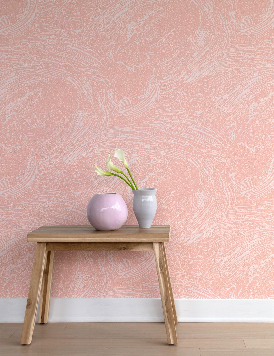 peachy pink wallpaper