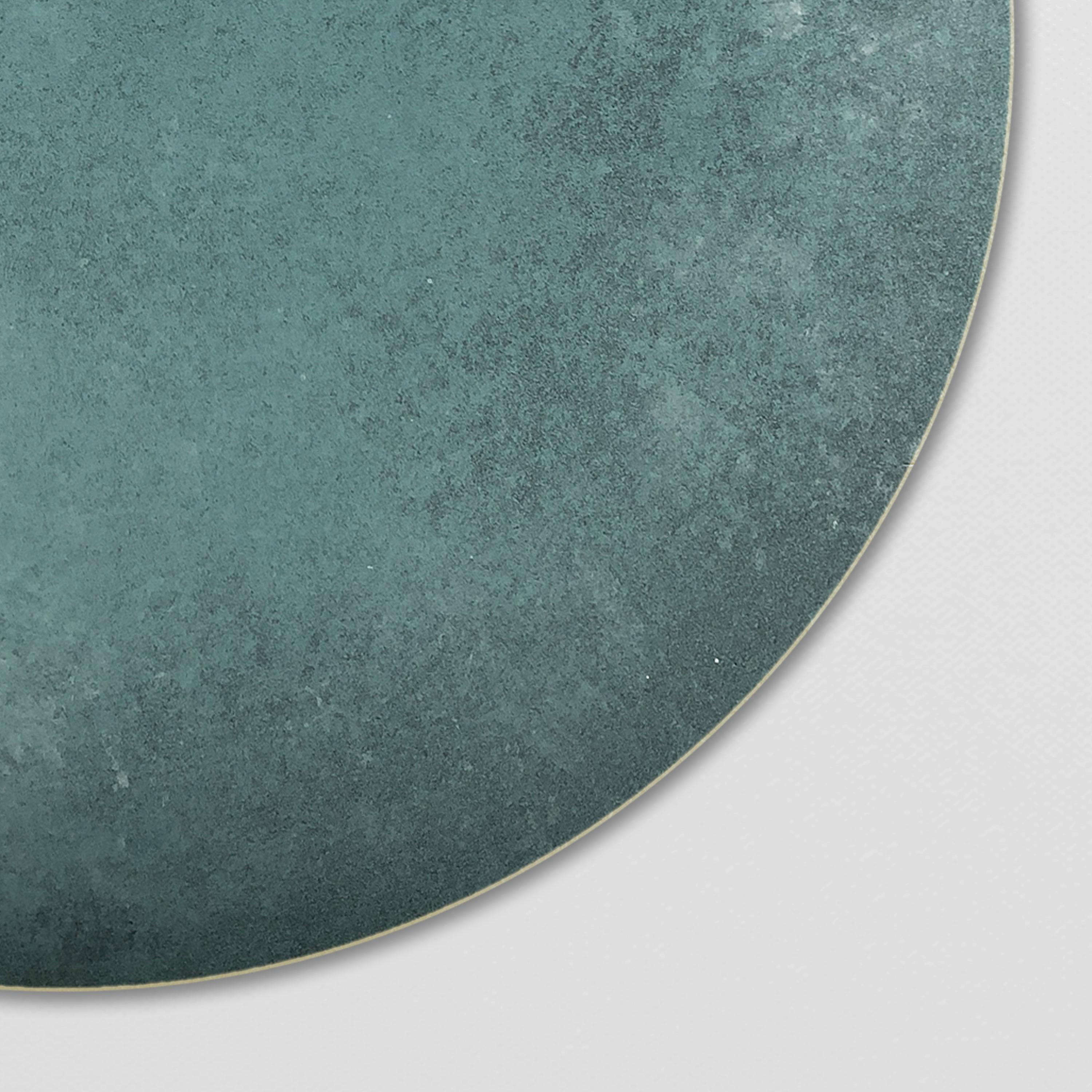 'Cosmic Verdigris' Handmade Patinated Brass Contemporary Wall Light Sconce For Sale 5