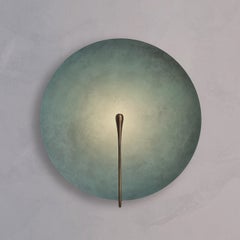 'Cosmic Verdigris XL' Handmade Patinated Brass Contemporary Wall Light Sconce