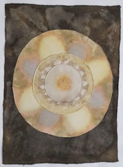 COSMIC WHEEL (2) – Plant-Dyed Botanical Art on Cotton Canvas