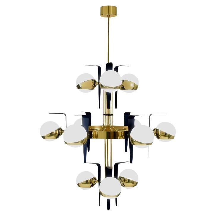 Cosmo 3-Level Chandelier For Sale