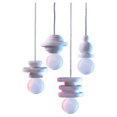 Cosmicity Marble Pendant Light by on.Entropy, in White, Pink, Grey, Green Colour