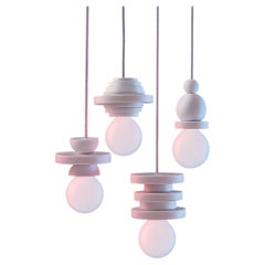 Cosmicity Marble Pendant Light by on.Entropy, in White, Pink, Grey, Green Colour