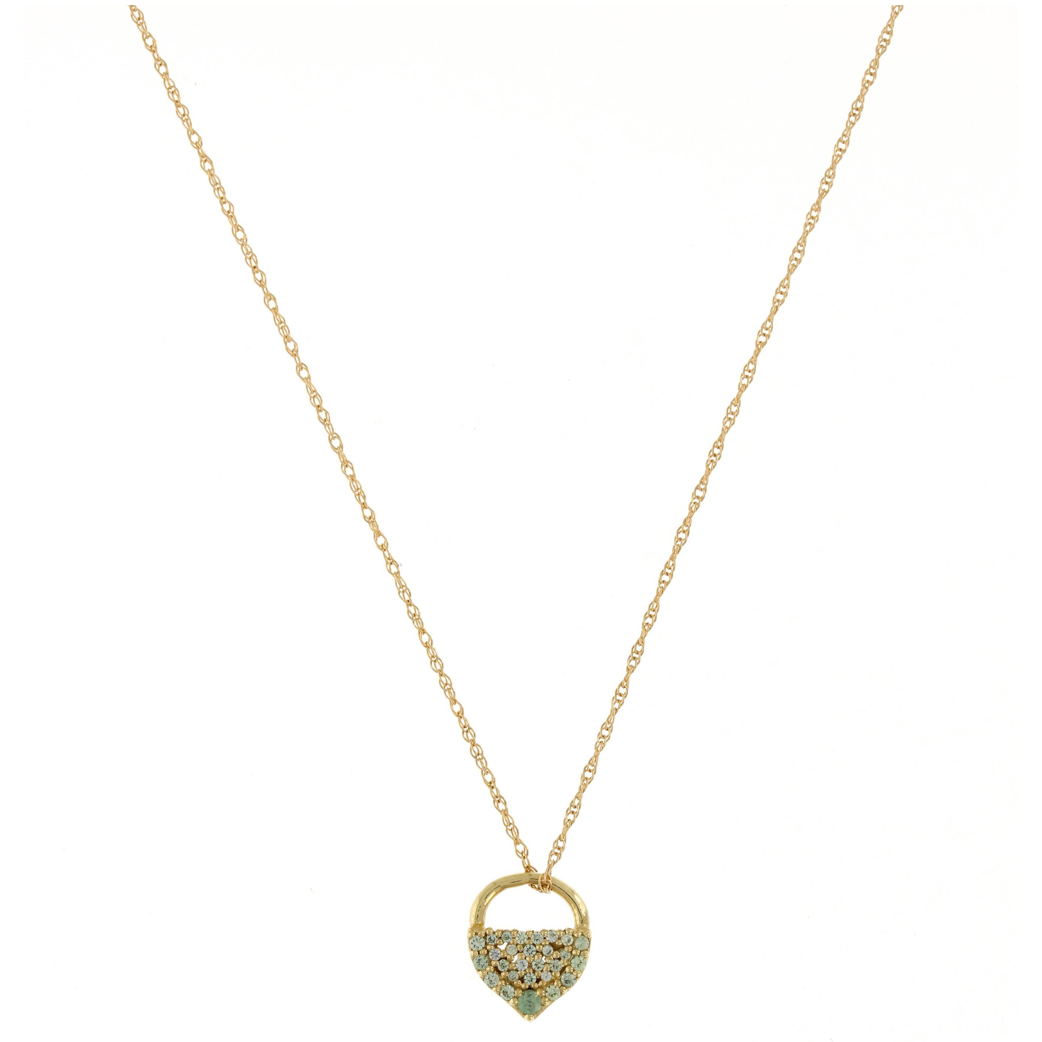 Cosmo 18 Karat Yellow Gold Mint Sapphire Pendant Necklace For Sale