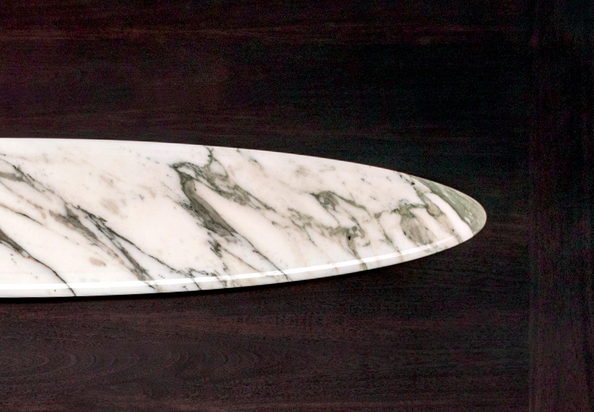 Postmoderne Centre de table Cosmo 190 en marbre Arabescato Vagli par Casa Casati en vente