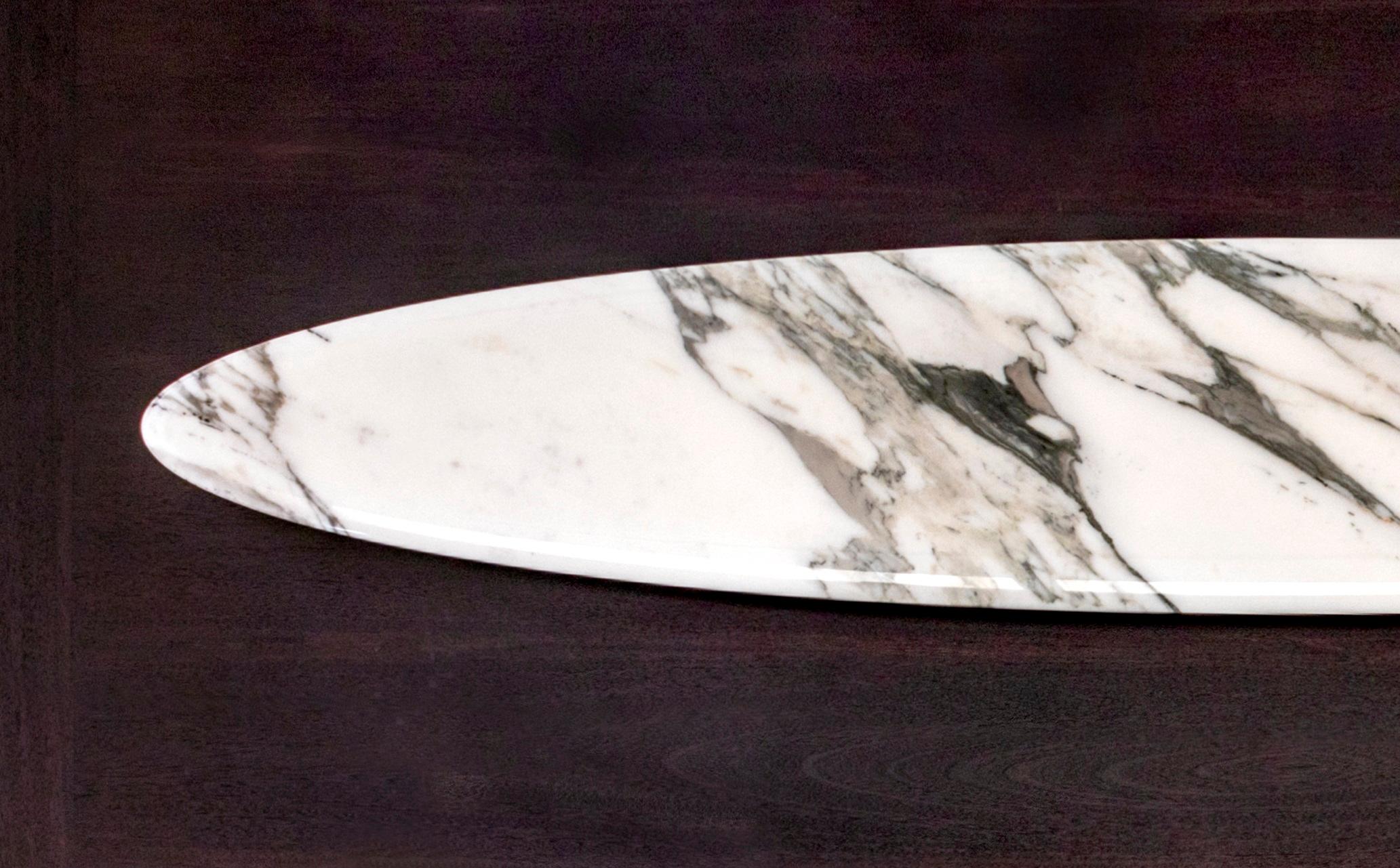 italien Centre de table Cosmo 190 en marbre Arabescato Vagli par Casa Casati en vente