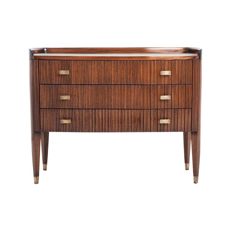 Cosmo Cabinet - Bespoke - Mahogany with Antique Brass Handles and Feet For Sale