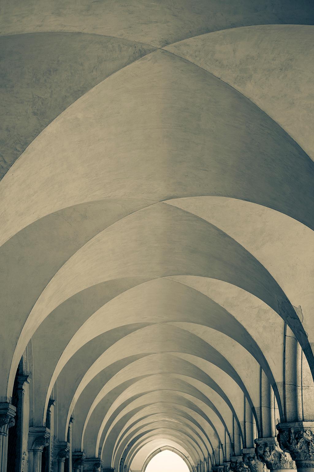  Cosmo Condina Landscape Photograph - Doges Palace Colonnade, Venice, Italy 2018