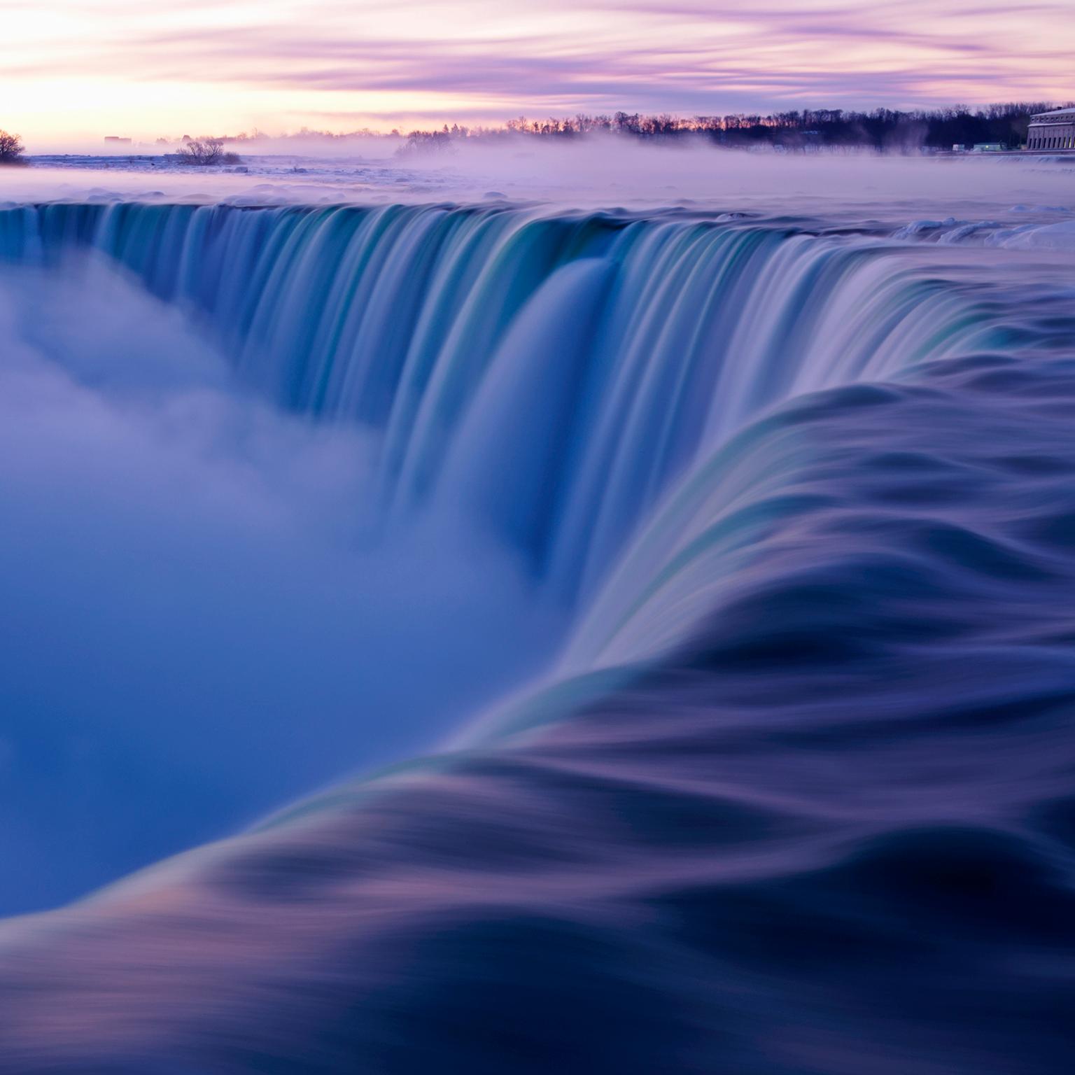 Niagara Falls, Ontario, Canada. The Falls in Winter at Dawn. - Photograph by  Cosmo Condina