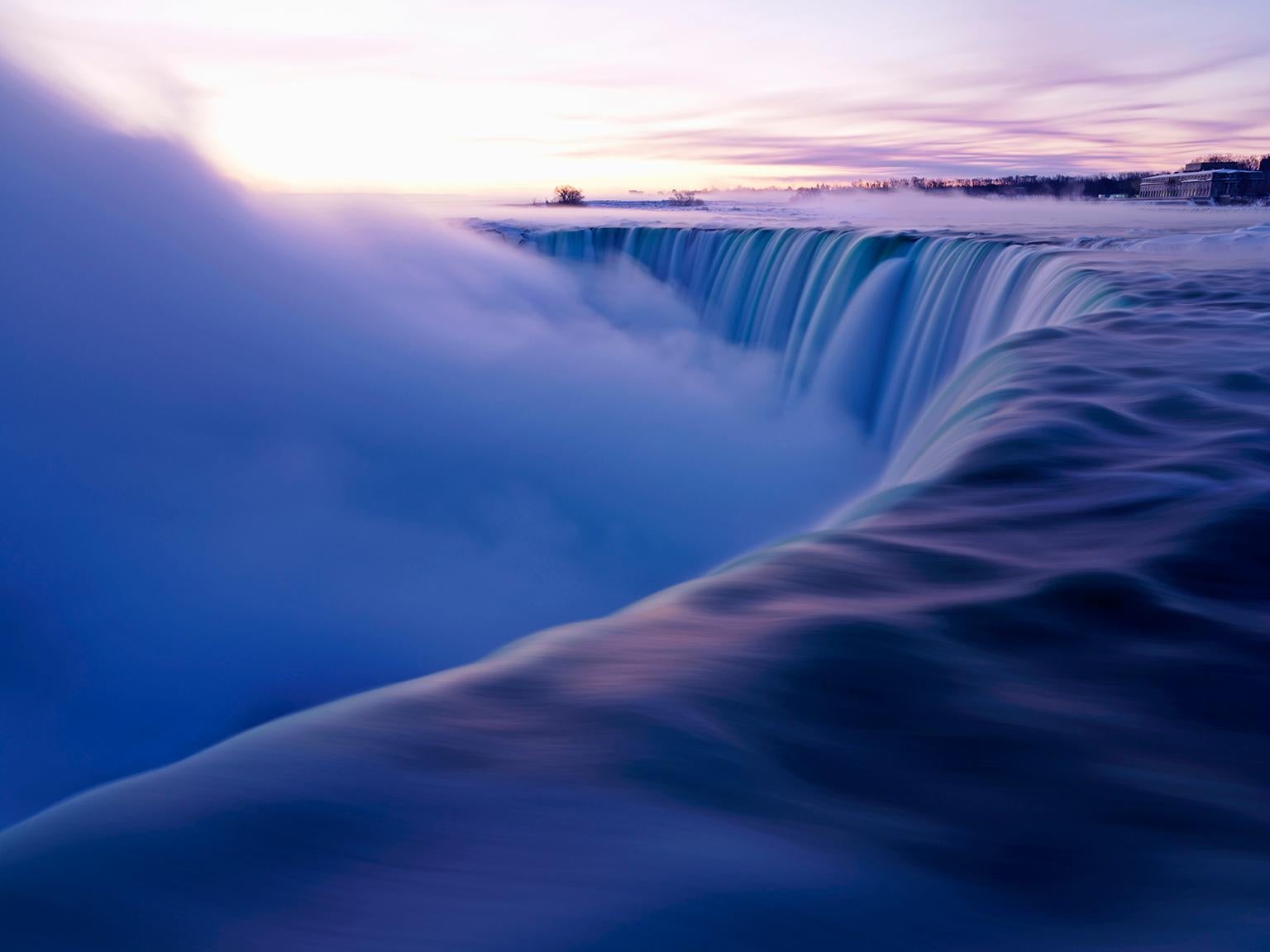 Cosmo Condina Color Photograph - Niagara Falls, Ontario, Canada. The Falls in Winter at Dawn.