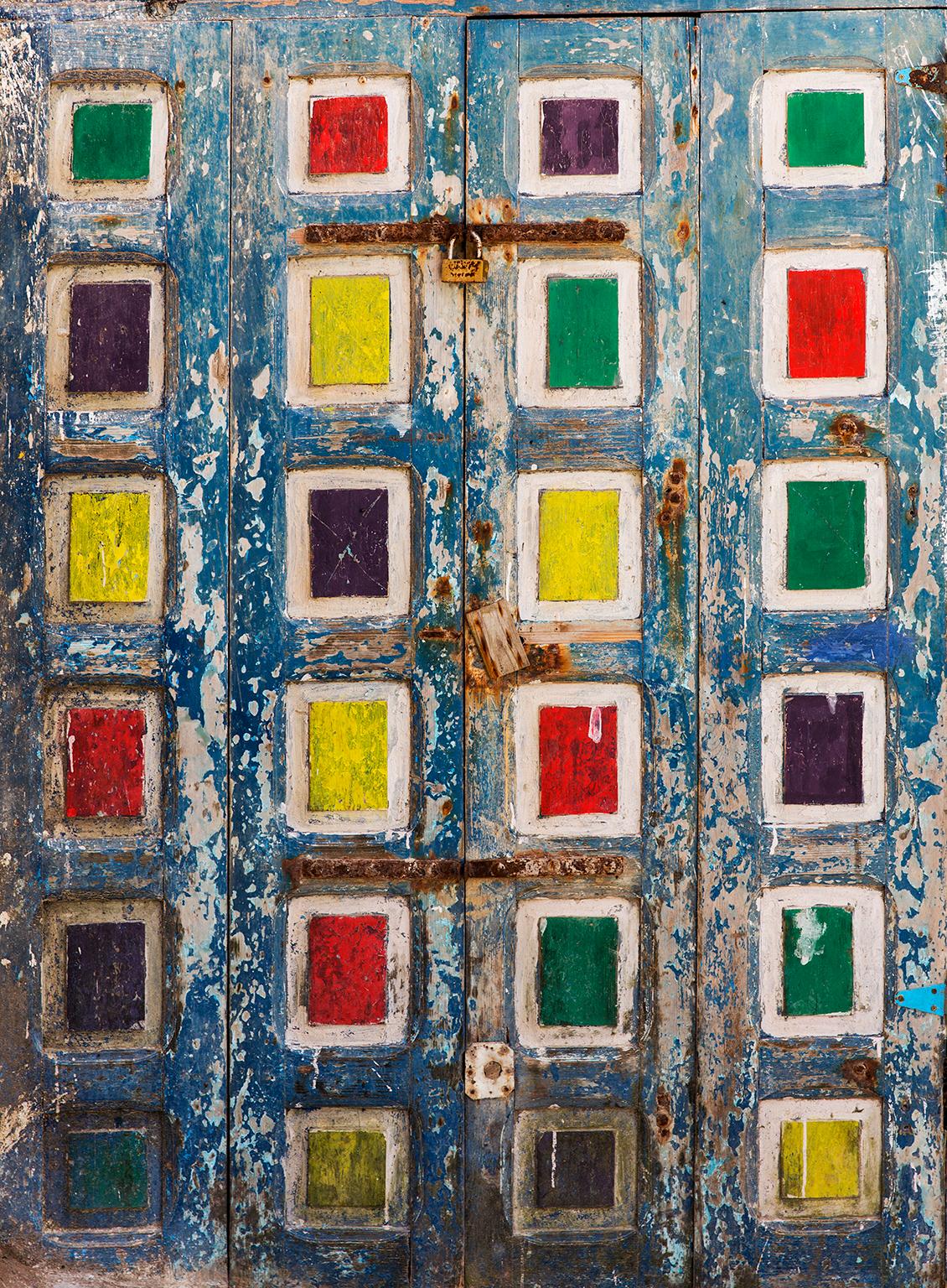 Painted Door, Morocco, 2016 For Sale 1