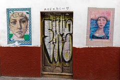 Graffiti-Stickerei, Sevilla, Andalusien, Spanien, 2023.