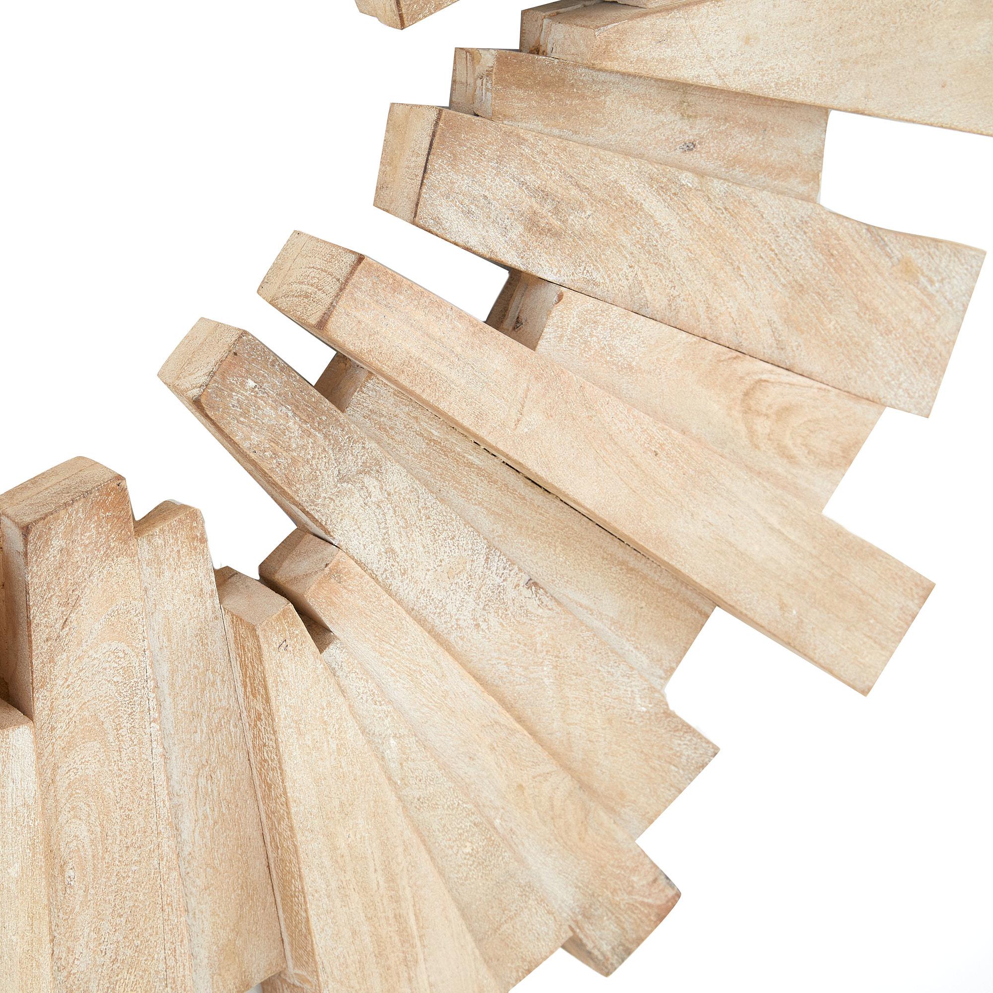 Cosmo Plakette WPI02 - Sunburst gekalktes Mangoholz (21. Jahrhundert und zeitgenössisch) im Angebot