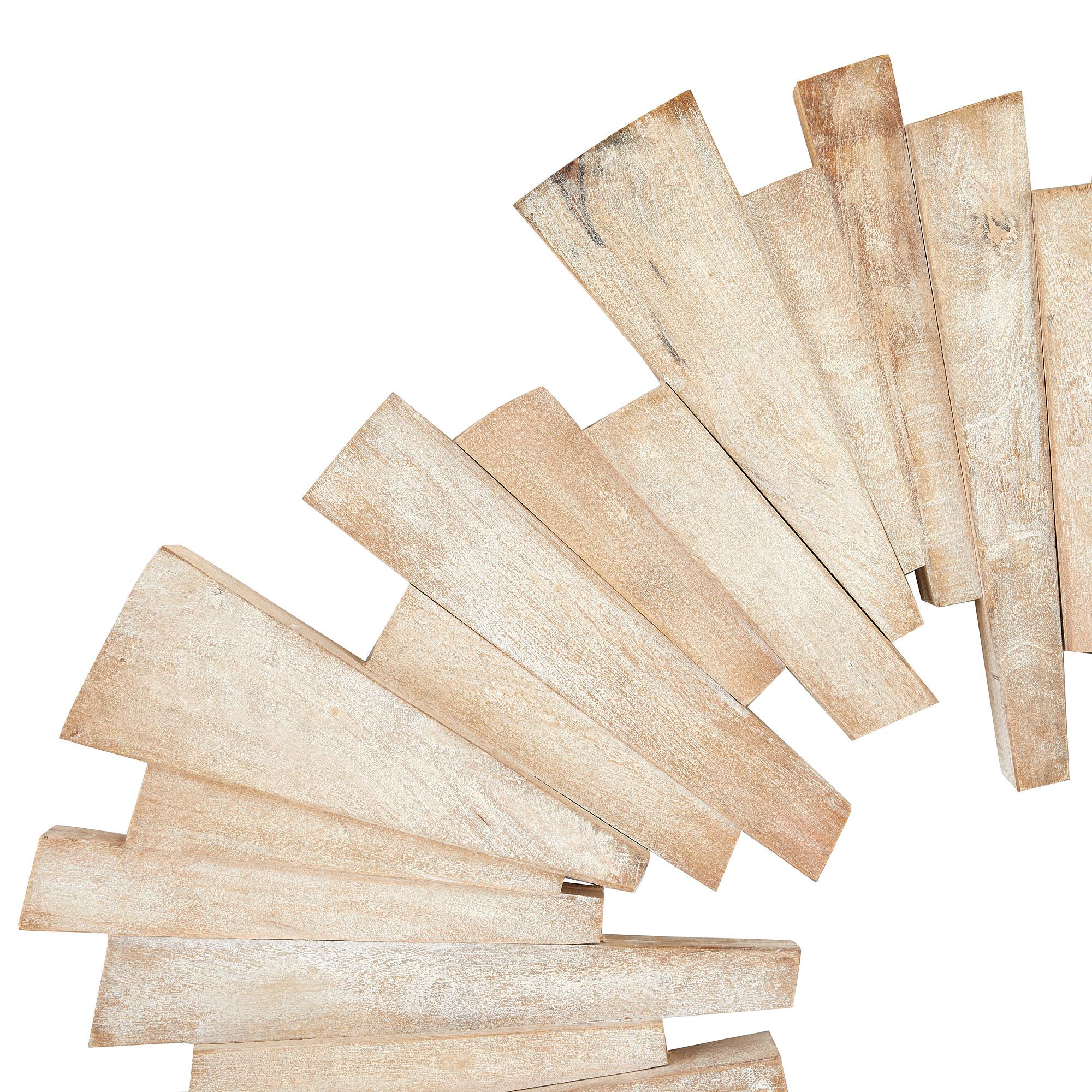 Cosmo Plakette WPI02 - Sunburst gekalktes Mangoholz im Angebot 1