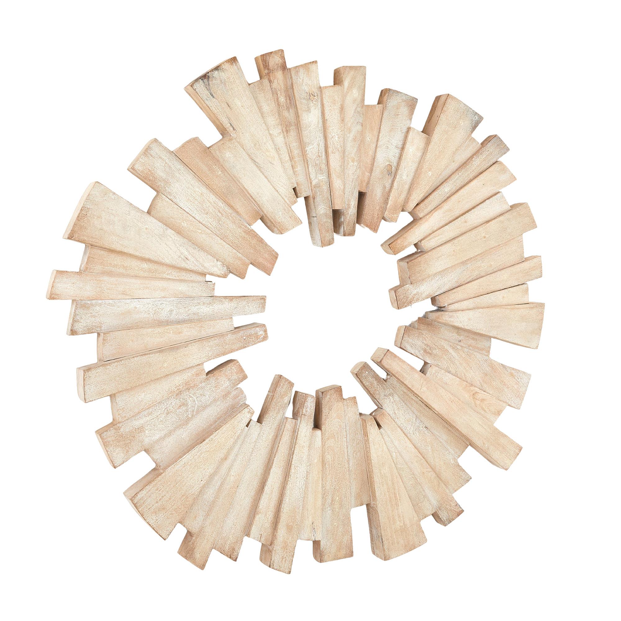 Cosmo Plakette WPI02 - Sunburst gekalktes Mangoholz im Angebot 2
