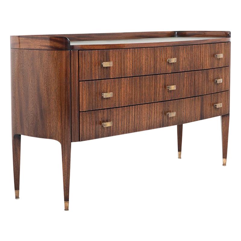 Cosmo Sideboard - Bespoke - Mahogany with Antique Brass Handles and Feet For Sale
