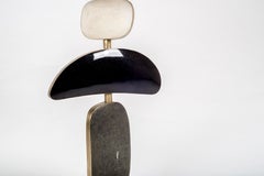 Cosmo Table Lamp in Shagreen, Shell and Bronze-Patina Brass by Kifu, Paris