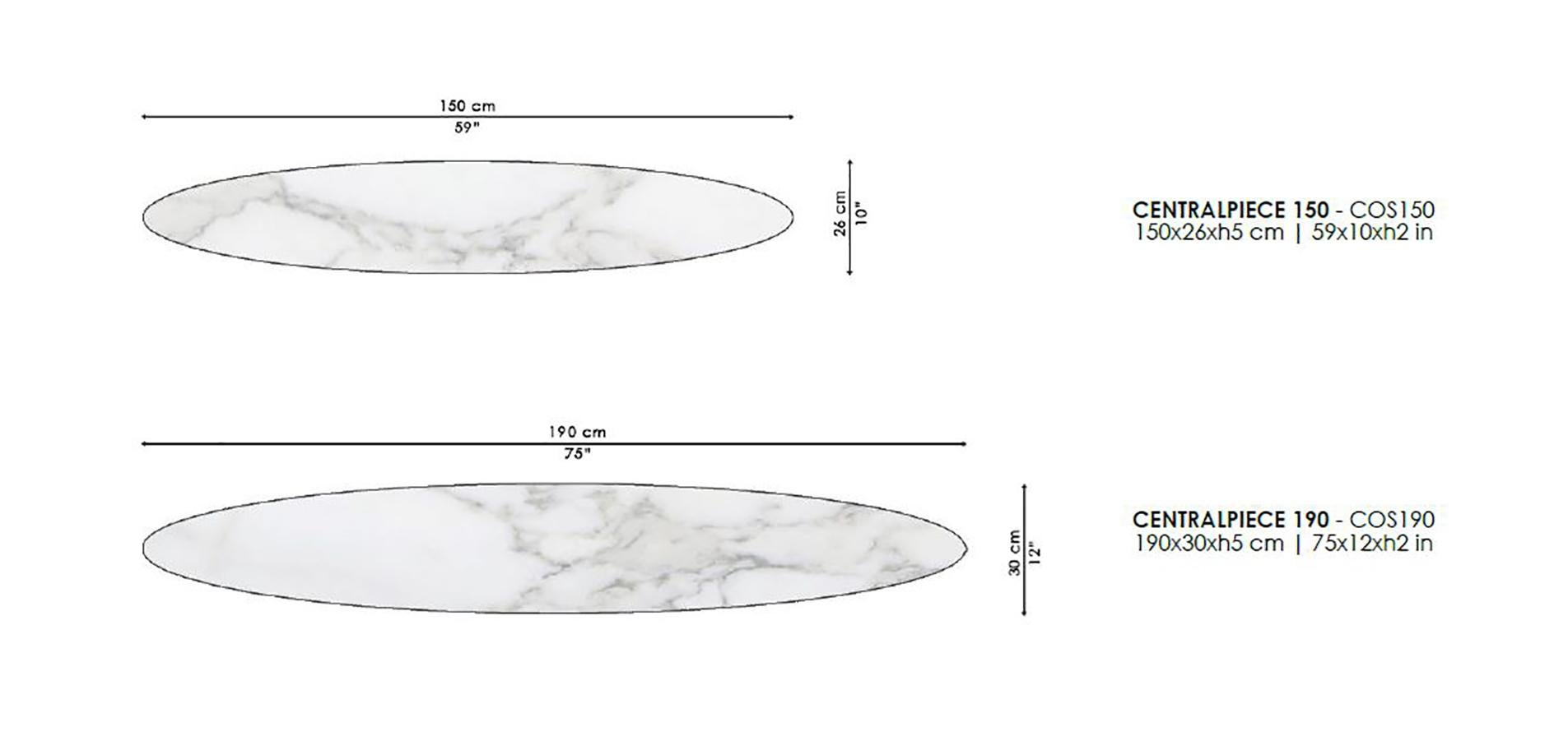 Cosmo, the White Marble Centerpiece 150cm For Sale 1