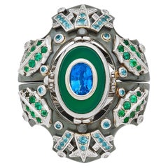 Cosmogonie Joaillerie d'Hiver Ring in 18k White Gold by Elie Top