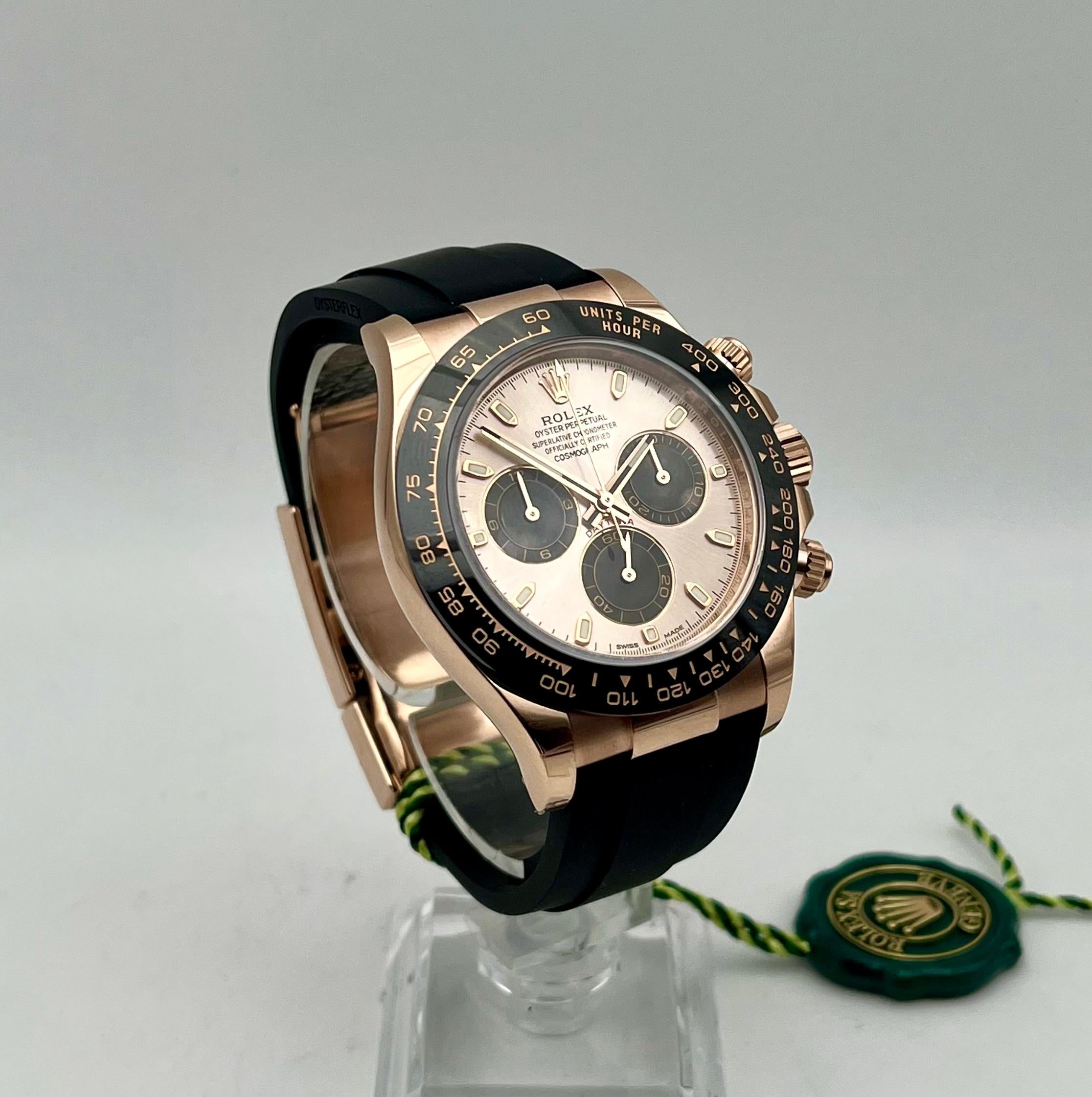 Cosmograph Daytona in 18ct Everose gold, black, with box and papers In New Condition In Bilbao, ES