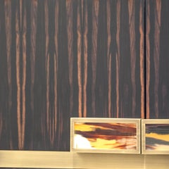 Cosmopolitan Bar Cabinet in Makassar Ebony and Corno Italiano, Model 6027EBO