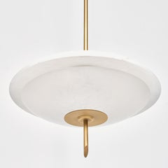 Cosmos Anticated Satin brass and Alabaster Chandelier