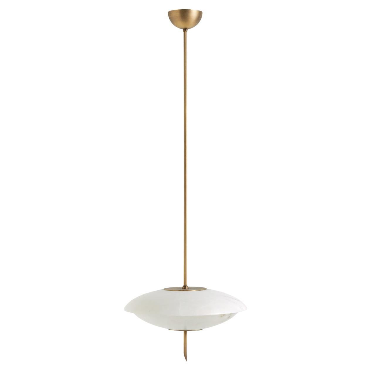 Cosmos Anticated Satin brass and Alabaster Chandelier