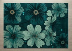 Cosmos Bloom New Zealand Wool Hand-Tufted Rug – Emerald Oasis Floral Design