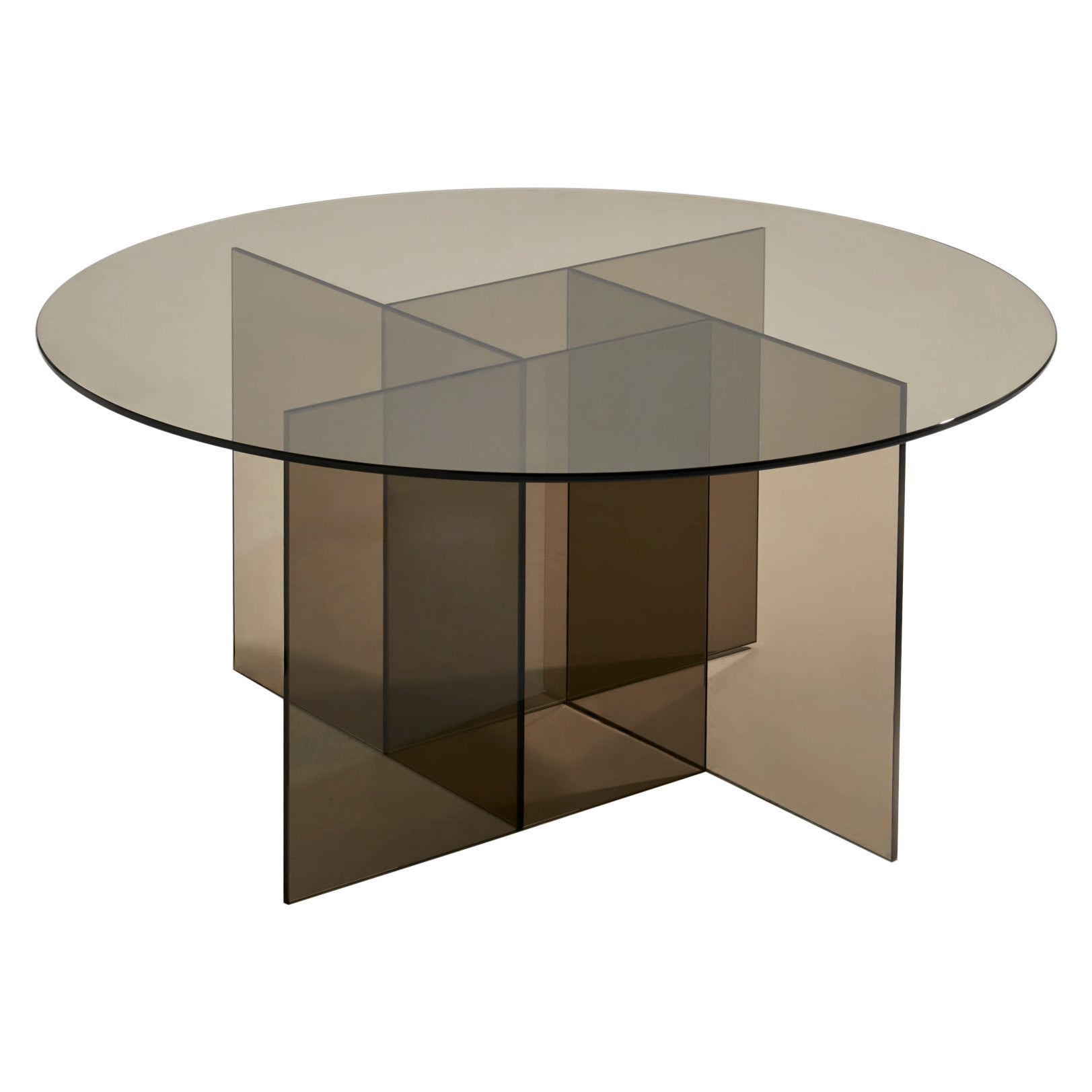 Cosmos Coffee Table, Gradient Glass, Modern Design, Laminated For Sale