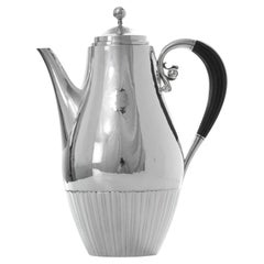 Cosmos Danish sterling silver coffee pot by Georg Jensen