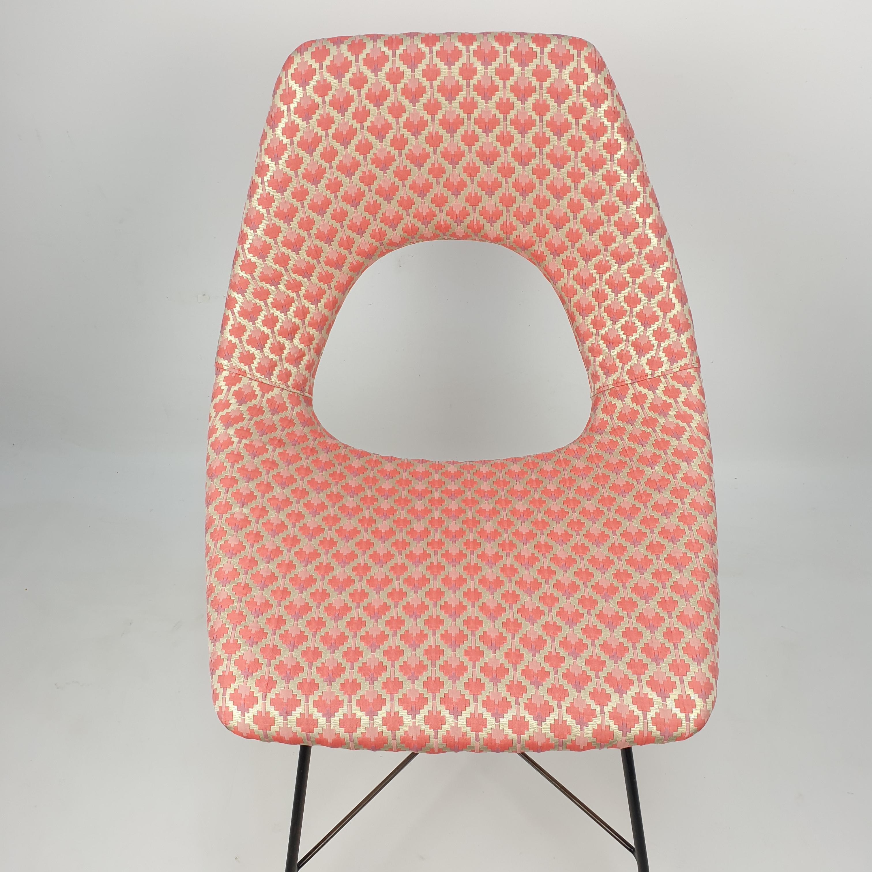 Metal Cosmos Dining Chair by Augusto Bozzi for Saporiti Italia, 1950s For Sale