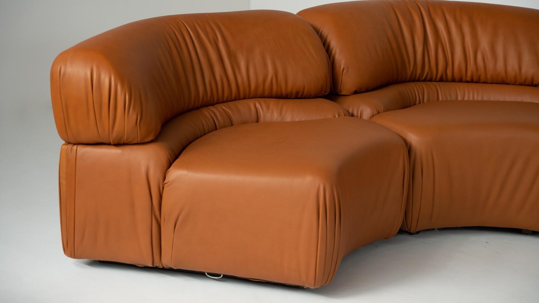 'Cosmos' DS28 Modular Sofa by Ulbald Klug & De Sede - New Leather Upholstery For Sale 4