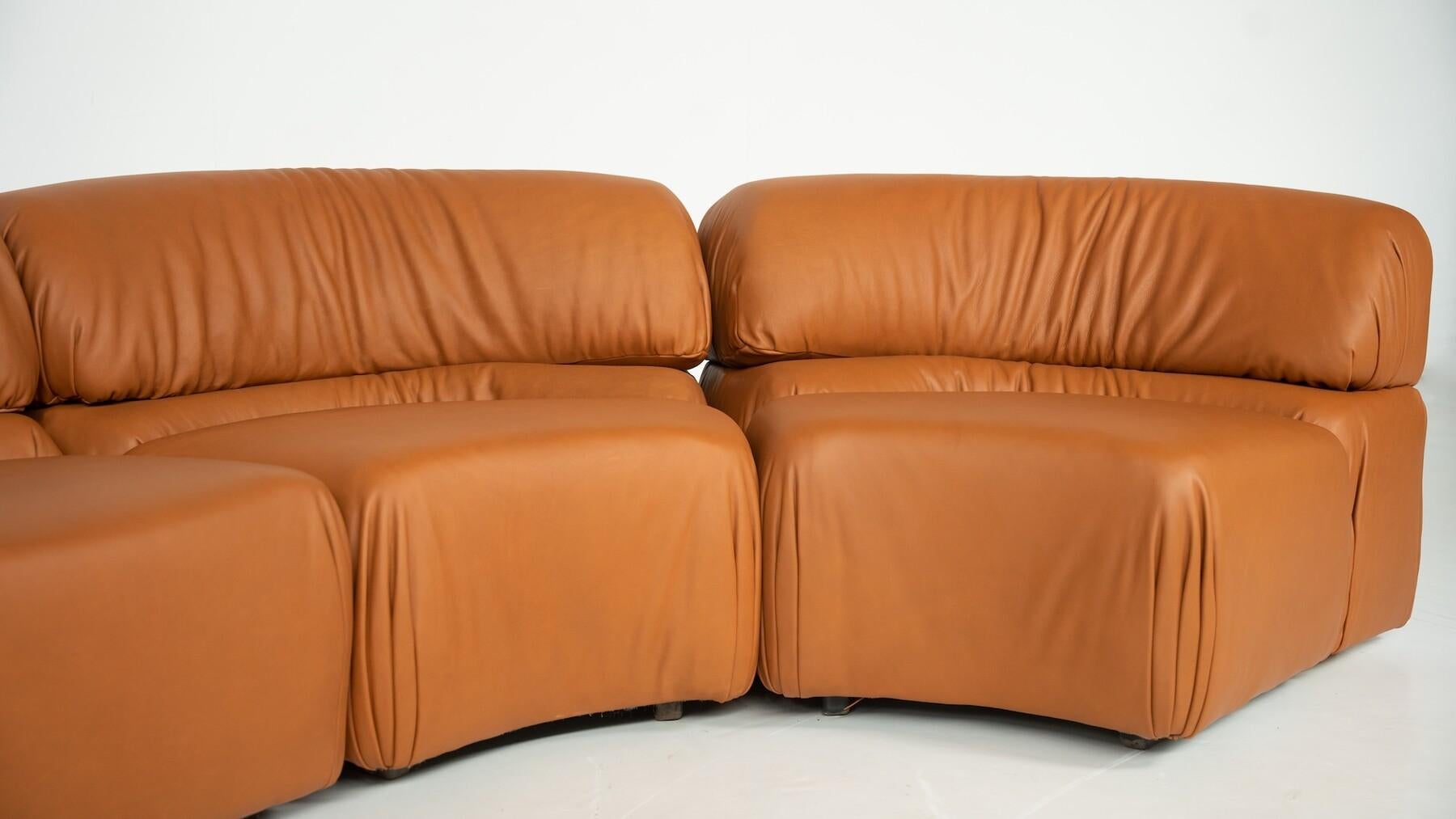 'Cosmos' DS28 Modular Sofa by Ulbald Klug & De Sede - New Leather Upholstery For Sale 6