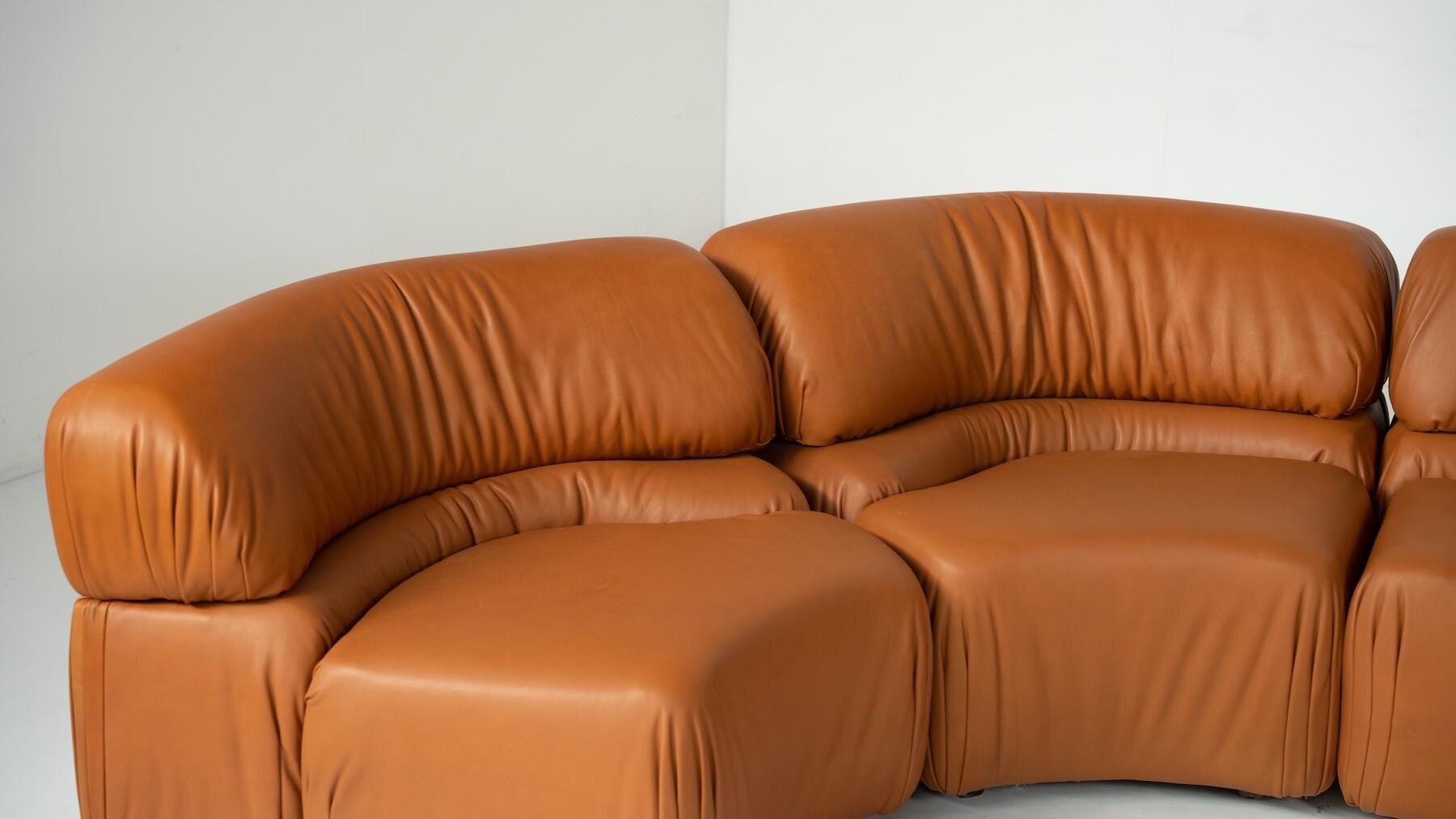 'Cosmos' DS28 Modular Sofa by Ulbald Klug & De Sede - New Leather Upholstery For Sale 7
