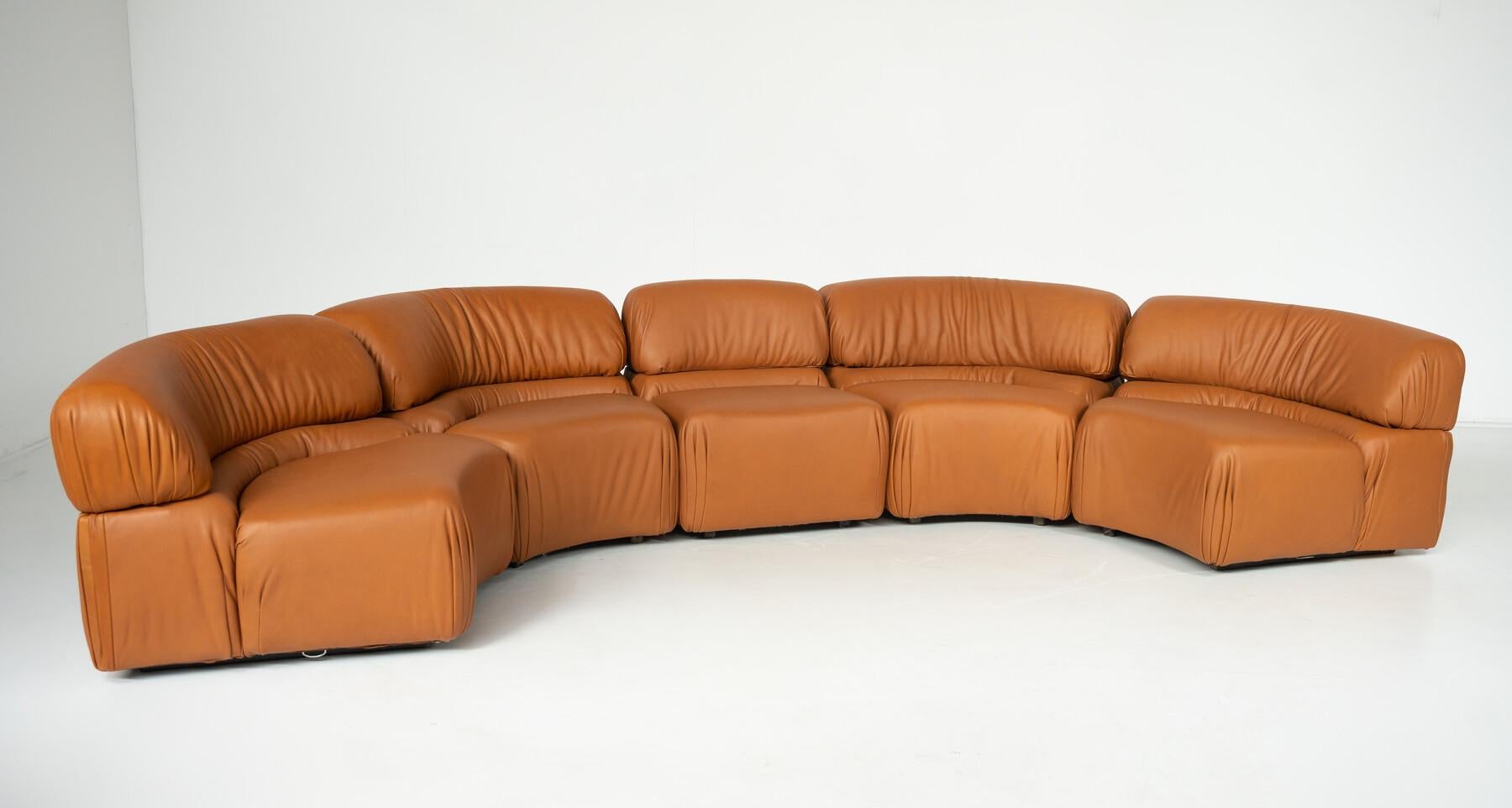 'Cosmos' DS28 Modular Sofa by Ulbald Klug & De Sede - New Leather Upholstery For Sale 2