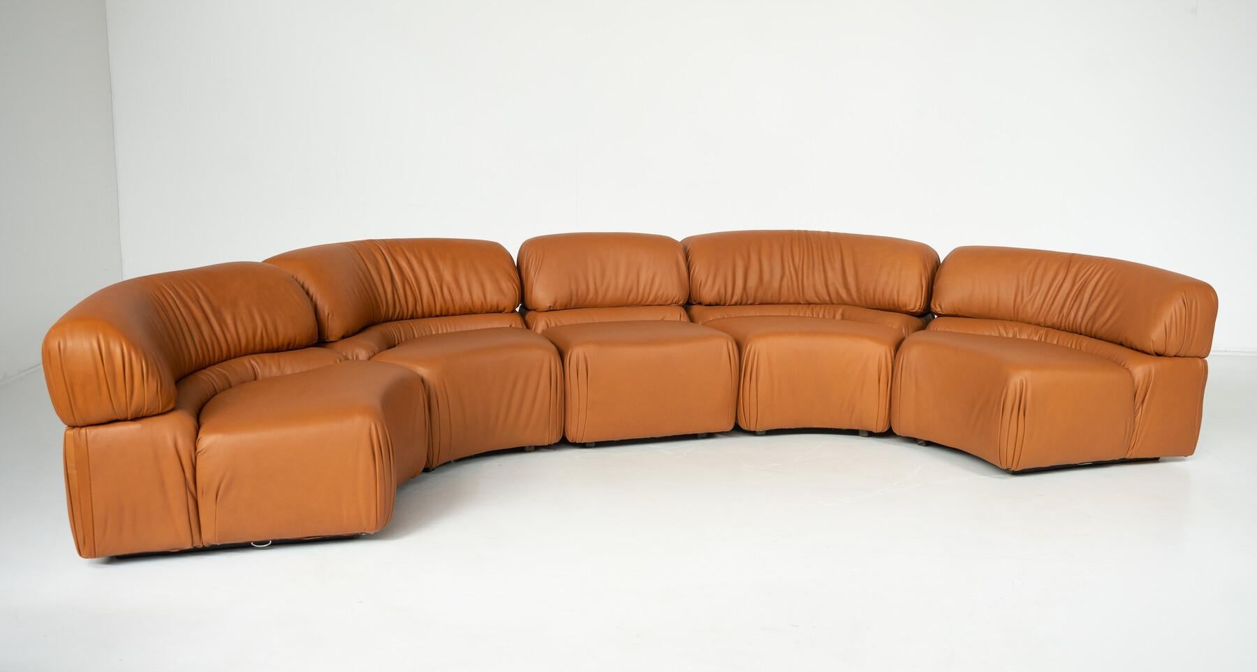 'Cosmos' DS28 Modular Sofa by Ulbald Klug & De Sede - New Leather Upholstery For Sale 3