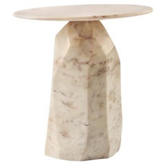 Cosmos Faceted Marble Side Table By Kunaal Kyhaan