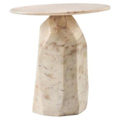 Cosmos Faceted Marble Side Table By Kunaal Kyhaan