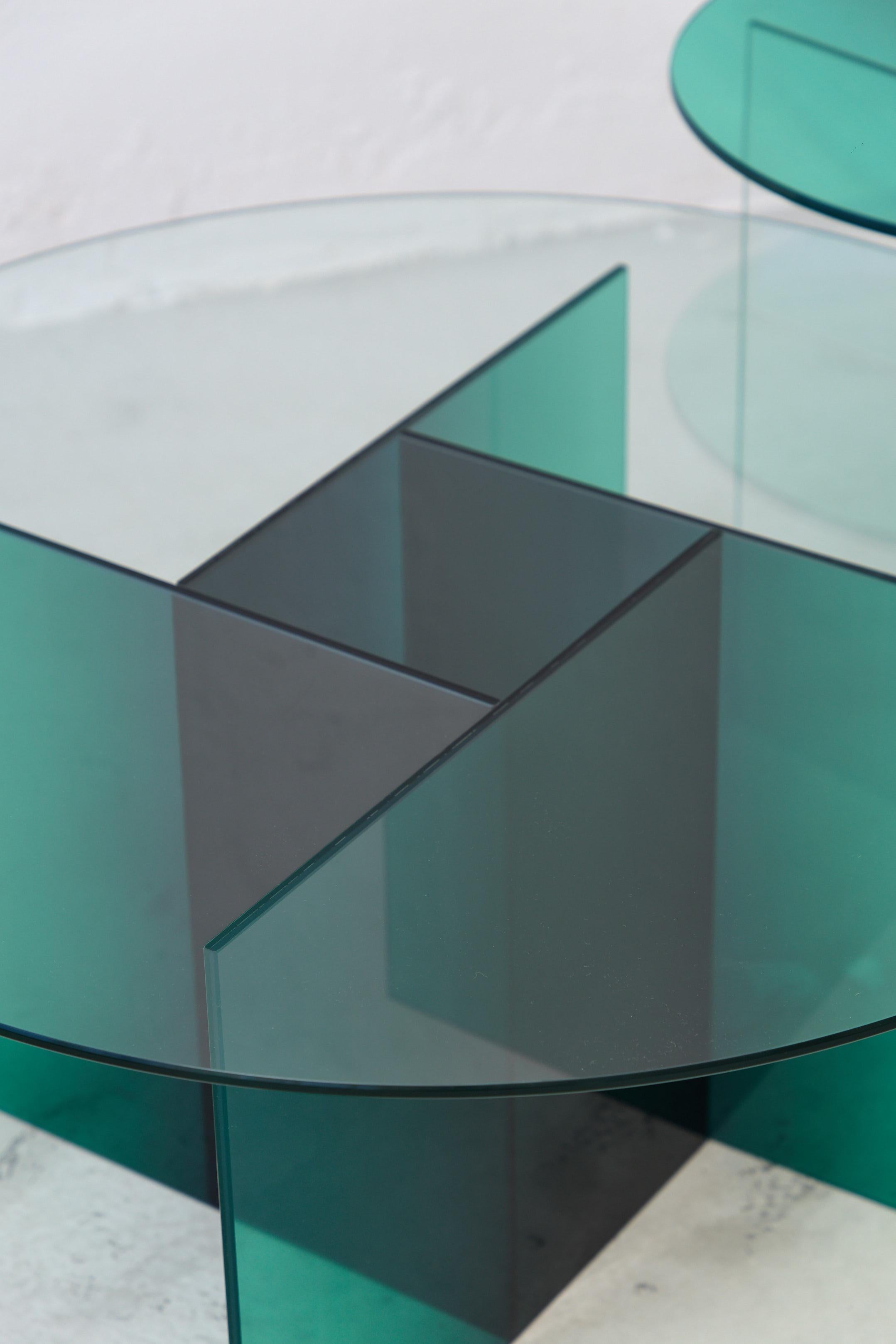 Postmoderne Table basse Cosmos Green par Studio Monsoleil en vente