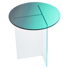 Cosmos Green Mini Glass Side Table